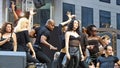 Bebe Neuwirth at `Broadway On Broadway` Production in Times Square in 2001 Royalty Free Stock Photo