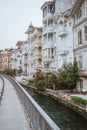 Bebek Arnavutkoy area in Istanbul old colorful building