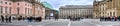 The Bebelplatz, called Opernplatz, in Berlin Mitte with several groups of tourists during a city tour
