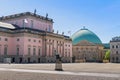 Bebelplatz with the State Opera building and St. Hedwig`s Cathedral in Berlin, Germany Royalty Free Stock Photo