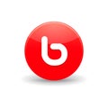 Bebo icon in simple style