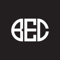 BEC letter logo design on black background. BEC Royalty Free Stock Photo