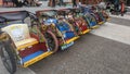 Becak is one of the traditional means of transportation native to Indonesia Royalty Free Stock Photo