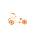 Becak, rickshaw vector icon