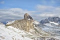 Becco di mezzodi, rocheta and Croda da Lago lake, Cortina d`Ampezzo Royalty Free Stock Photo