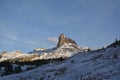 Becco di mezzodi, rocheta and Croda da Lago lake, Cortina d`Ampezzo Royalty Free Stock Photo