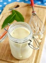 Bechamel sauce in a jar