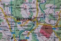 Bechyne, Czechia, on a road m Royalty Free Stock Photo