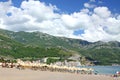 Becici beach in Montenegro