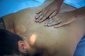 Beck massage . Close up image. Royalty Free Stock Photo