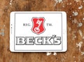 Beck`s beer logo Royalty Free Stock Photo