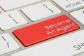 Become an agent button, red hot key on keyboard 3D rendering
