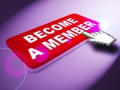 Become A Member Means Join Up 3d Rendering