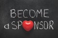 Become a sponsor Royalty Free Stock Photo