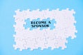Become a Sponsor text on a white background Royalty Free Stock Photo