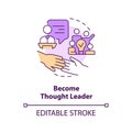 Become thought leader concept icon