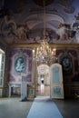 Italy royal palace Stupinigi king`s apartment- chapel of St Hubert Royalty Free Stock Photo