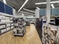 Bed Bath and Beyond retail store wall of comforters area Royalty Free Stock Photo