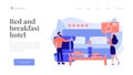 Bed and breakfast concept landing page