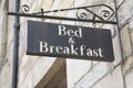 Bed and Breakfast Sign Royalty Free Stock Photo