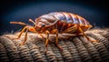 Bed Bug Identification A Closeup Look at Cimicidae Hemiptera on Bedding for Effective Pest Control Royalty Free Stock Photo