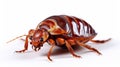 Bed bug isolated on white background. Generative AI Royalty Free Stock Photo