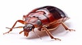 Bed bug isolated on white background. Generative AI Royalty Free Stock Photo