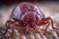 Bed bug macro. Cimex hemipterus Royalty Free Stock Photo