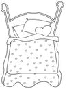 Bed coloring page