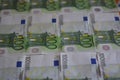 A bed of 100 euro notes Royalty Free Stock Photo