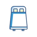 Bed icon. bedroom related icon. Two tone icon style. Simple design