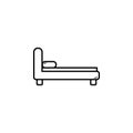 bed icon. Element of furniture for mobile concept and web apps. Thin line icon for website design and development, app developmen