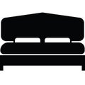 Bed icon. Hotel symbol. Accommodation sign. flat style Royalty Free Stock Photo