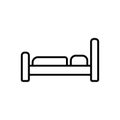 The bed icon. Hotel symbol. Flat Vector illustration Royalty Free Stock Photo