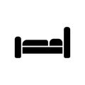 The bed icon. Hotel symbol. Flat Vector illustration Royalty Free Stock Photo