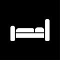 The bed icon. Hotel symbol. Flat Vector illustration Royalty Free Stock Photo