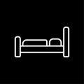 The bed icon. Hotel symbol. Flat Vector illustration Royalty Free Stock Photo