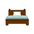 Bed illustartion vector