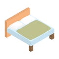 Bed linens isometric 3d icon