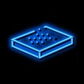 Bed Mattress Bedbugs neon glow icon illustration