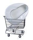 Bed Pan in Shopping Cart Royalty Free Stock Photo