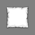 Bed pillow template isolated on gray background. Sketch illustration