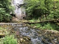 The bed of the river Rak with a canyon and limestone rocks, Cerknica - Notranjska Regional Park, Slovenia Royalty Free Stock Photo