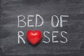 Bed of roses heart Royalty Free Stock Photo