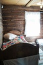 Bed in a Russian hut.