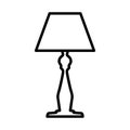 Bed side lamp icon vector on trendy design Royalty Free Stock Photo