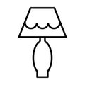 Bed side lamp icon vector on trendy design Royalty Free Stock Photo
