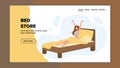 Bed Store Comfort Mattress And Furniture Vector