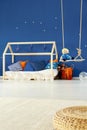 Bed and swing in kids room