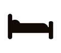 Bed to sleep icon illustrated
